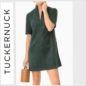NWT TUCKERNUCK Ganache Vegan Suede Clifton Green Mini Dress size L